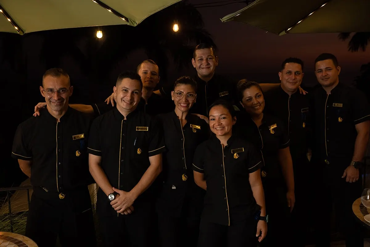 Parador's food and beverage team in the resort kitchen