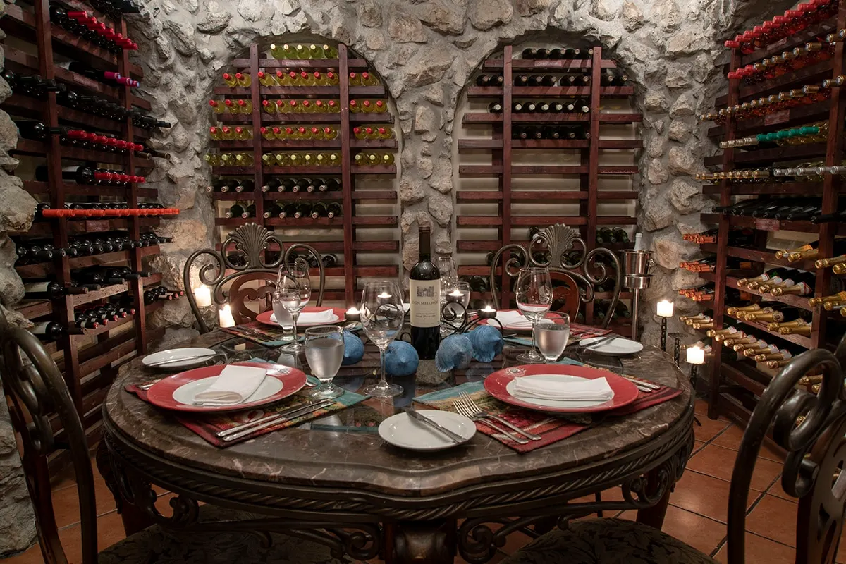 La Cava private dining room at Parador Nature Resort