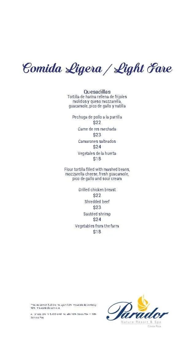 Bar Don Juan Tapas Menu