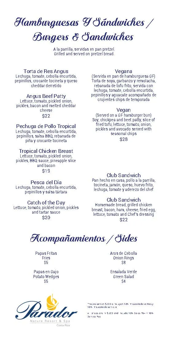 Bar Don Juan Tapas Menu