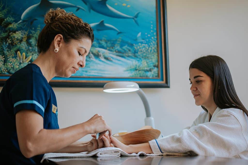 Manicure at the spa