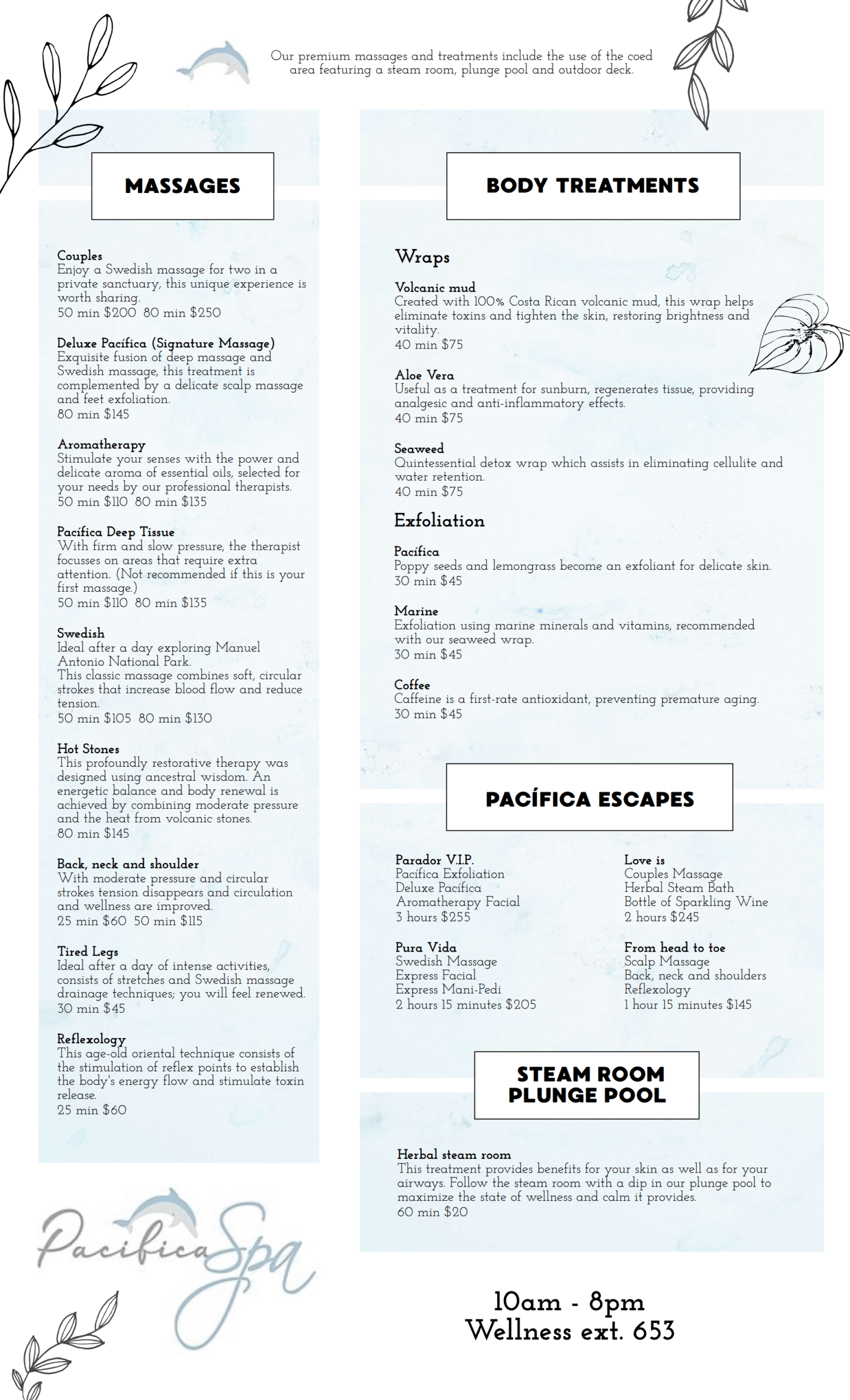 Span Menu English Page 1