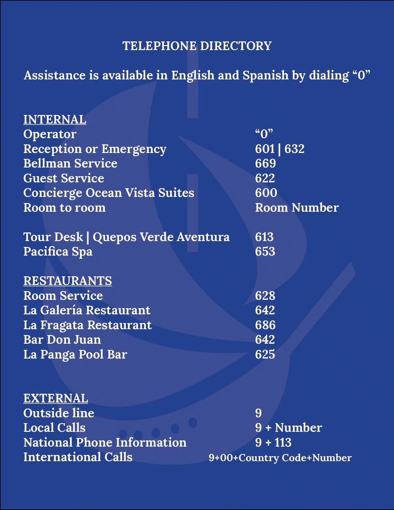 Telephone Directory English