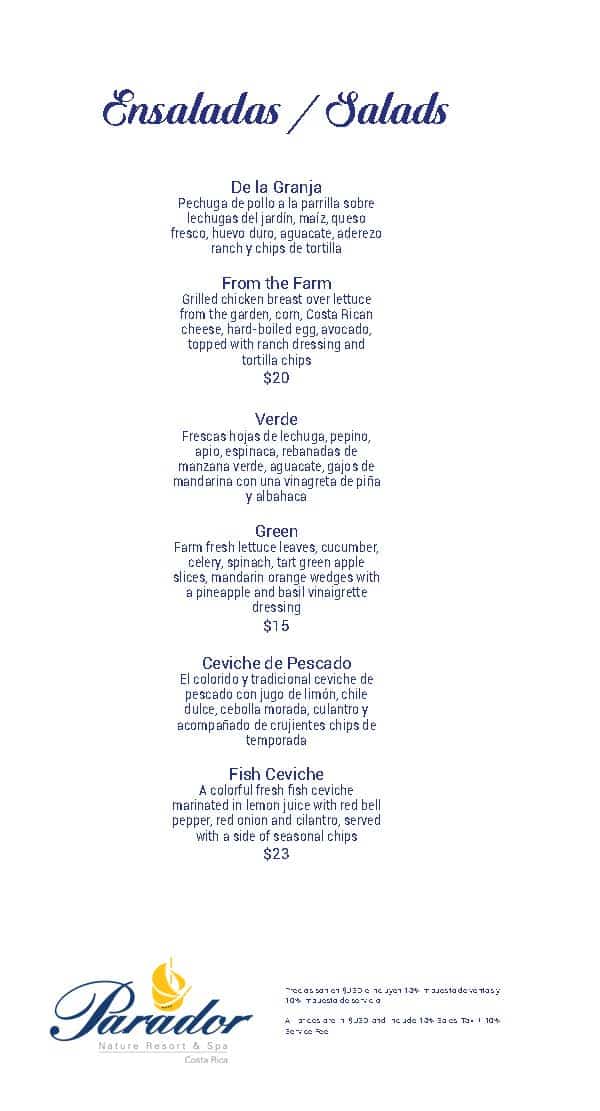 Bar Don Juan Tapas Menu