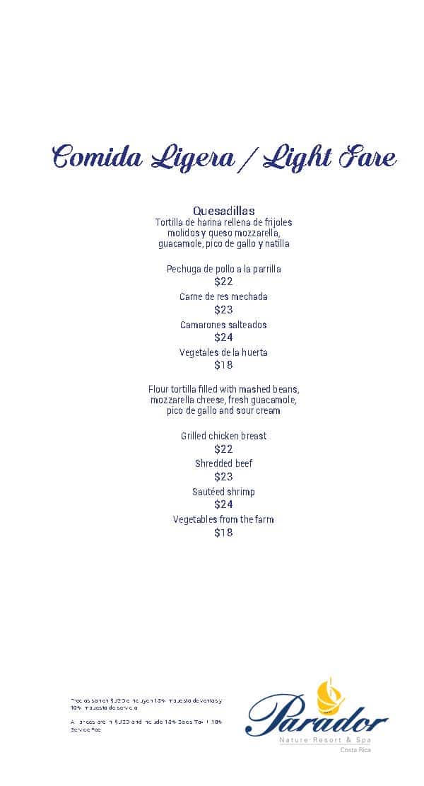 Bar Don Juan Tapas Menu