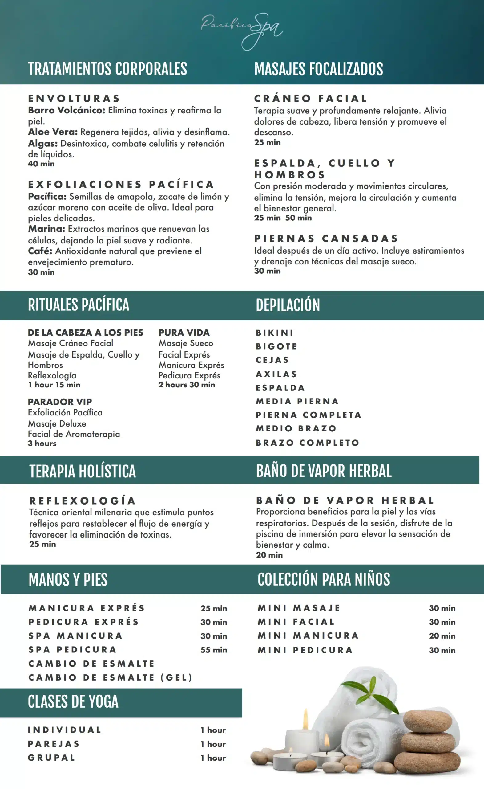 Pacifica Spa Menu Espanol Page 2