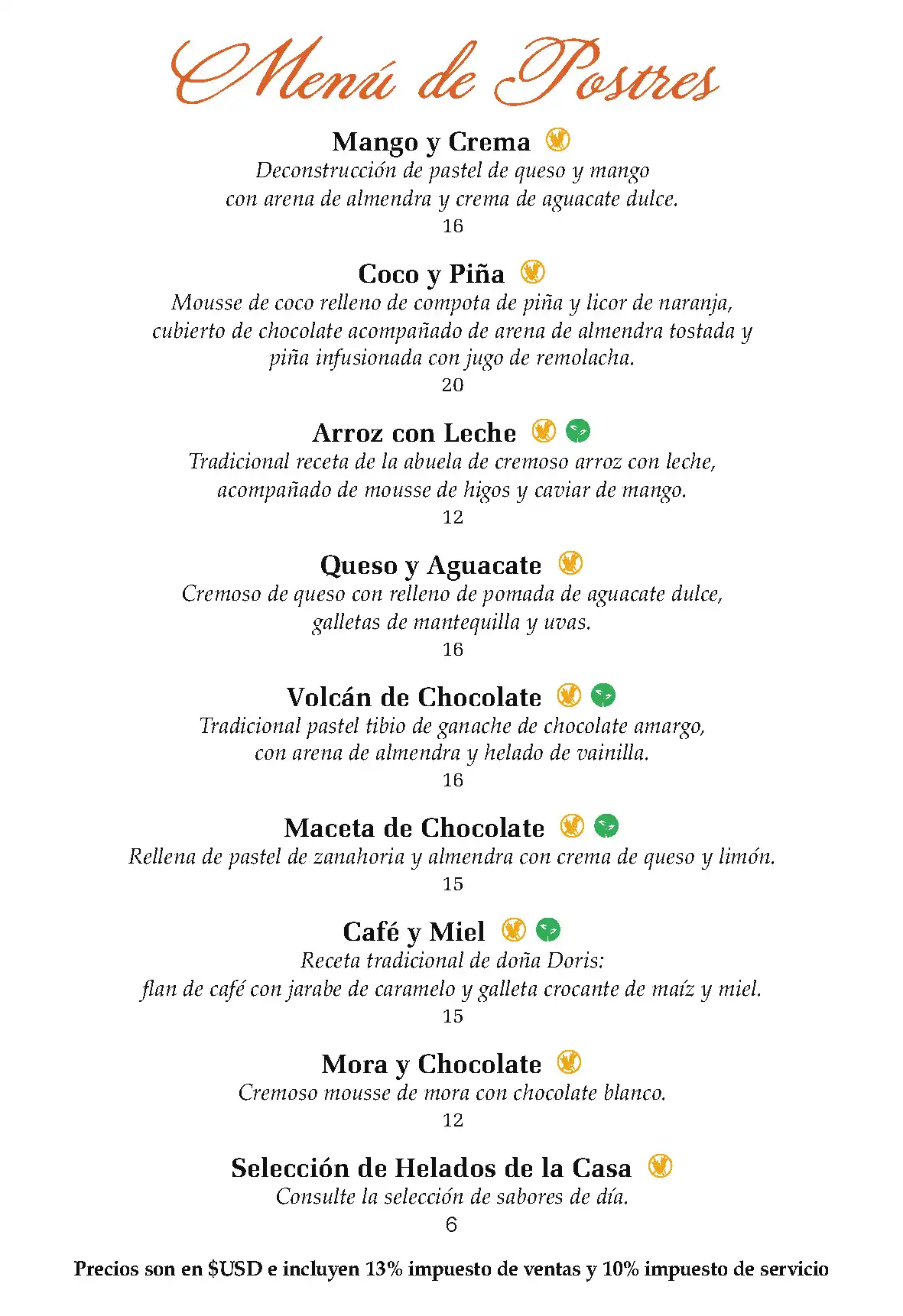 La Fragata Postres