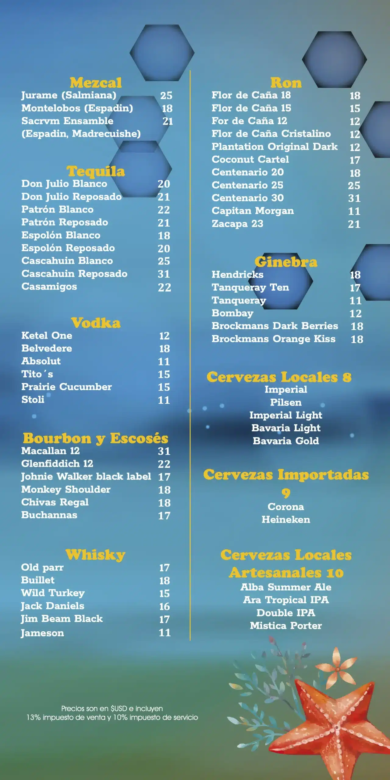 La Panga Bebidas Menu_ES pg 2