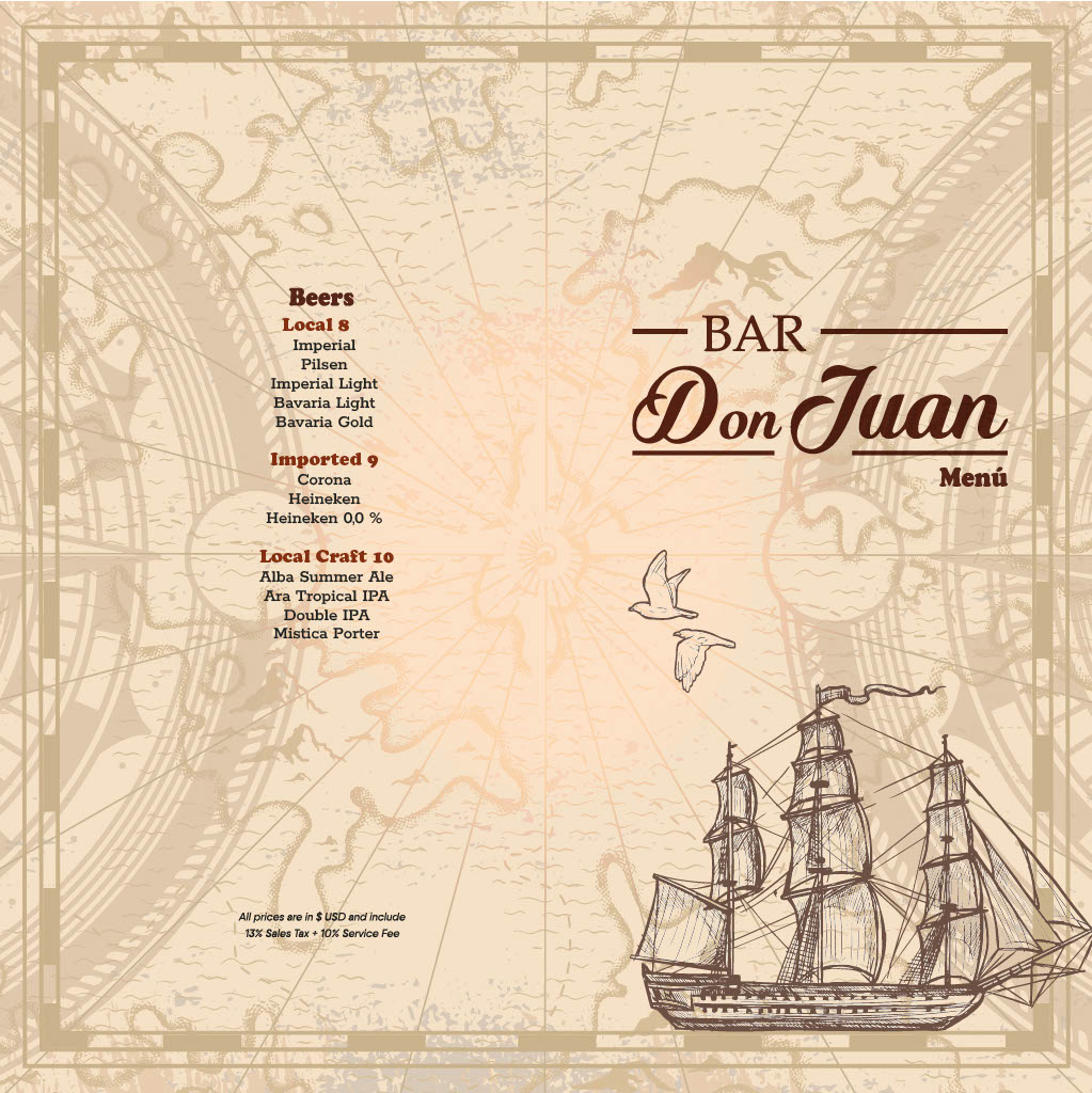 Menu Bebidas Don Juan EN pg 1
