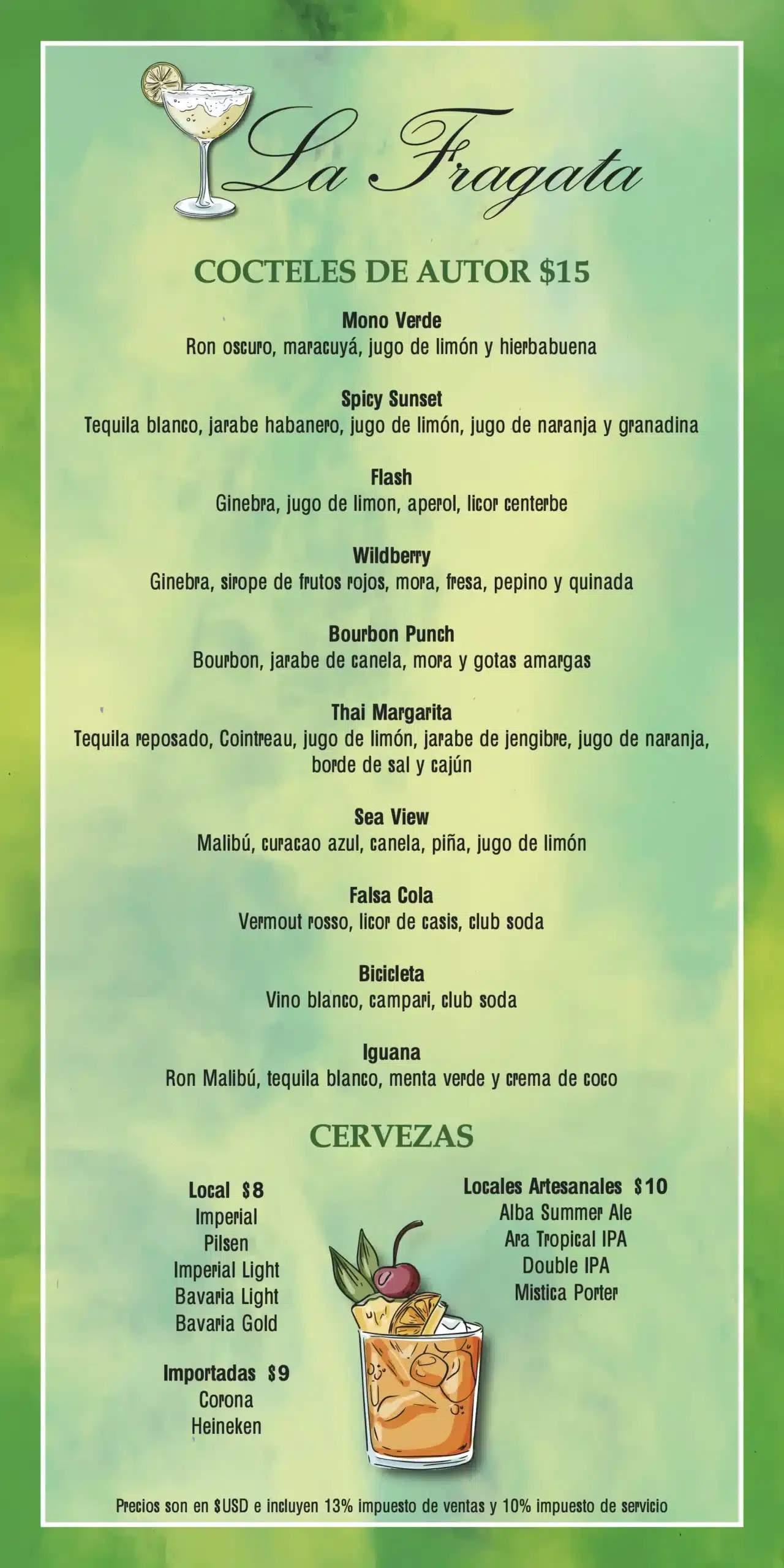 La Fragata Bebidas pg 1